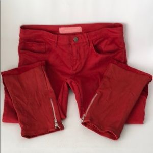 Beyond A Dream Moto Red Skinny Pant 27